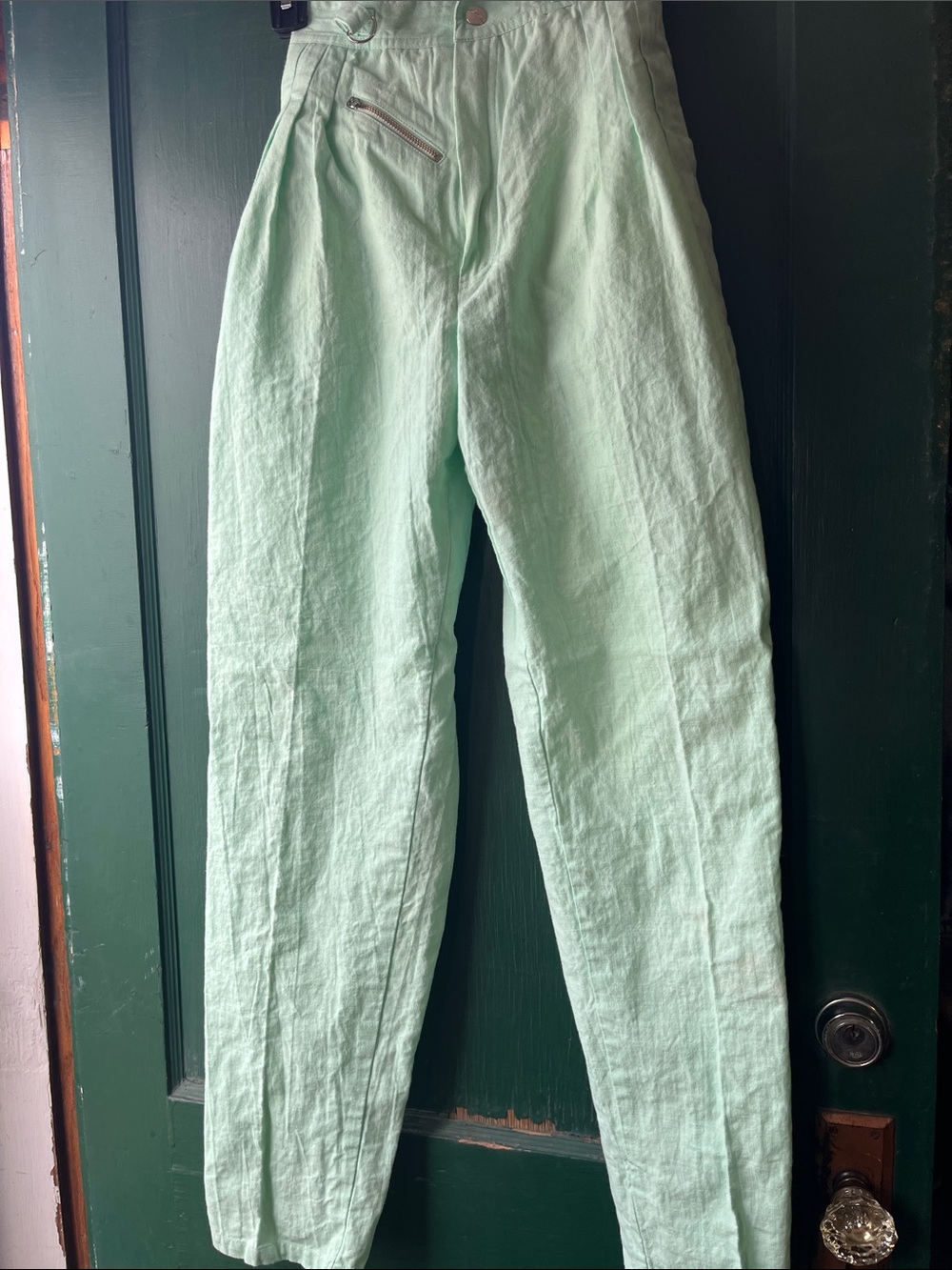 Vintage ladies pants. Size 5. ZAP brand. Mint green, great condition.